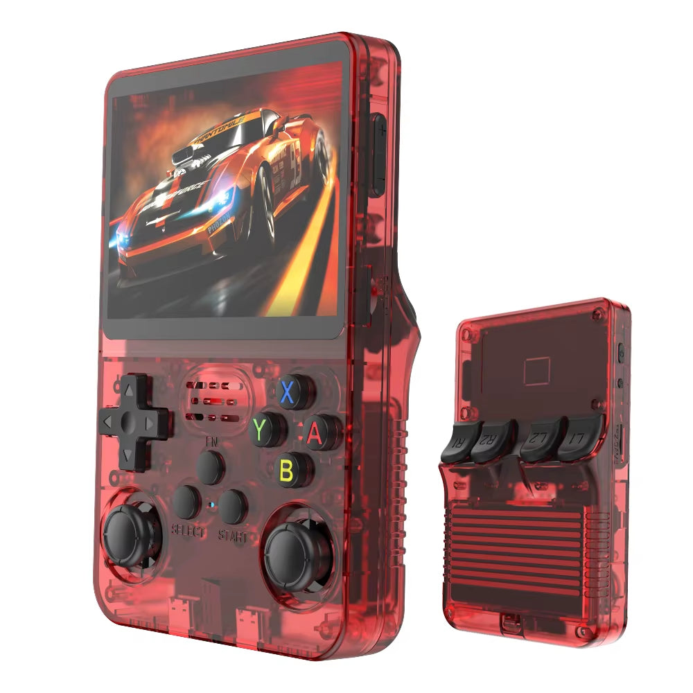 R36S Retro Handheld Video Game Console with Linux System, 3.5-Inch IPS Screen, R35S Pro Portable Video Player, 64GB Game Storage