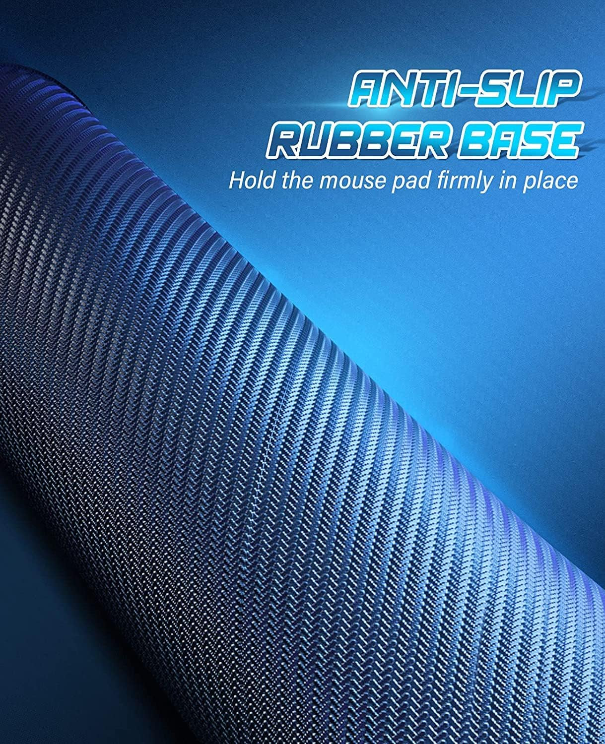 Premium Stitched Edge Computer Mouse Pad, Washable Micro-Weave Gaming Mouse Mat for Office and Home, Non-Slip Rubber Base, Black