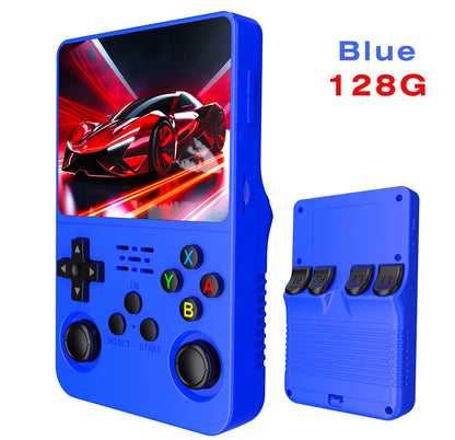 R36S Retro Handheld Video Game Console with Linux System, 3.5-Inch IPS Screen, R35S Pro Portable Video Player, 64GB Game Storage