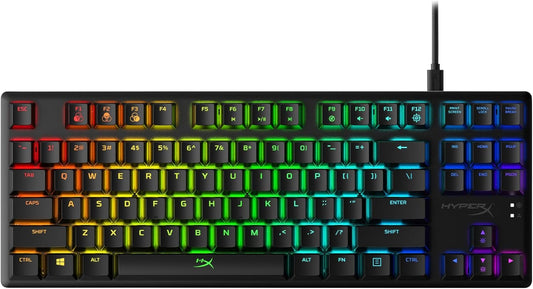 Alloy Origins Core Tenkeyless Mechanical Gaming Keyboard with Software-Controlled Lighting and Macro Customization, Compact Design, RGB LED Backlighting, Linear Red Switch, Black