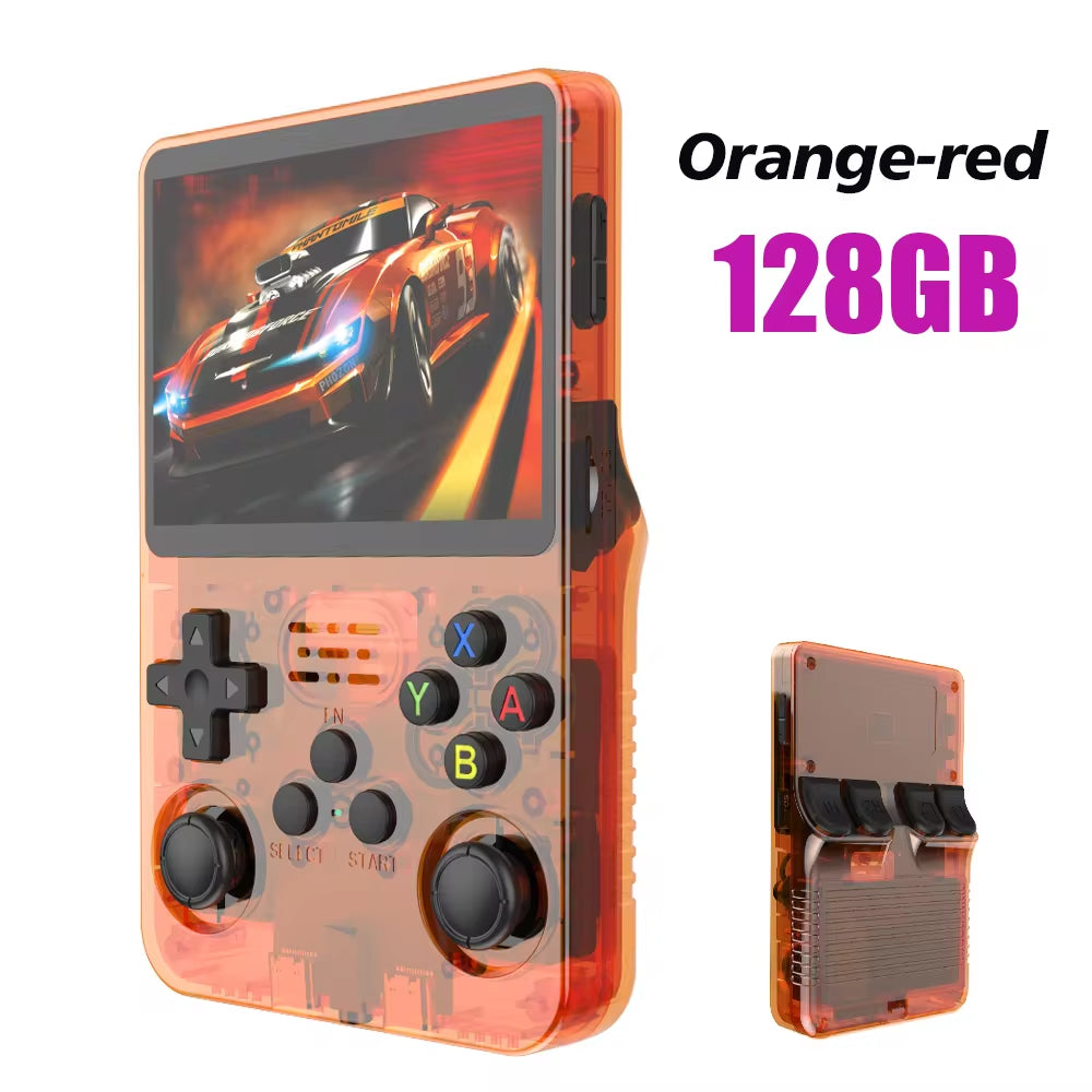 R36S Retro Handheld Video Game Console with Linux System, 3.5-Inch IPS Screen, R35S Pro Portable Video Player, 64GB Game Storage