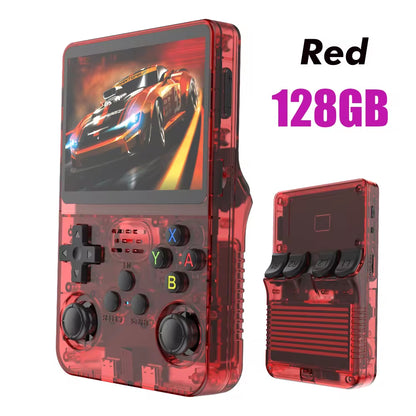 R36S Retro Handheld Video Game Console with Linux System, 3.5-Inch IPS Screen, R35S Pro Portable Video Player, 64GB Game Storage