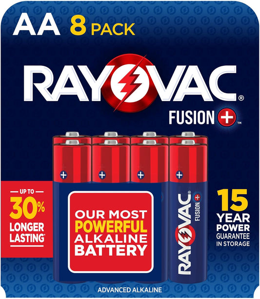 Fusion Alkaline AA Batteries - 8 Pack